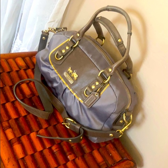 Coach hobo gunmetal $ gold purse. Small - Picture 3 of 7
